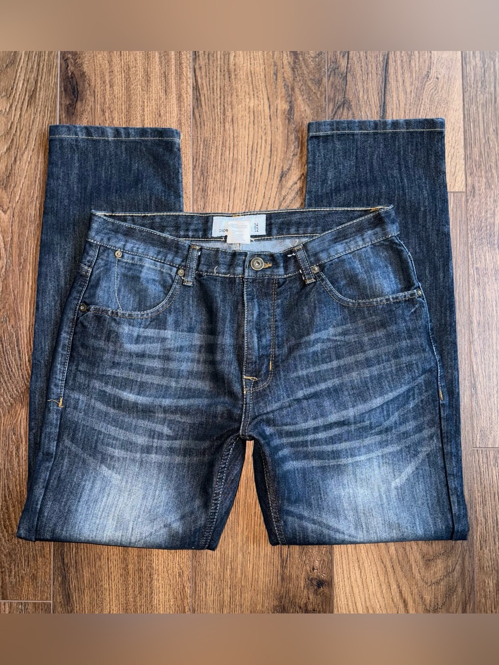Paper Denim & Cloth Men's Dark Blue Straight Jeans